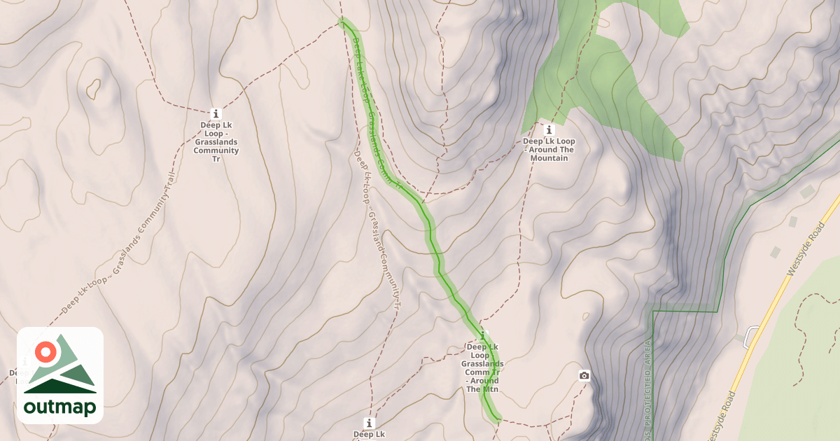 Map of Deep Lake Loop - Grasslands Comm Tr
