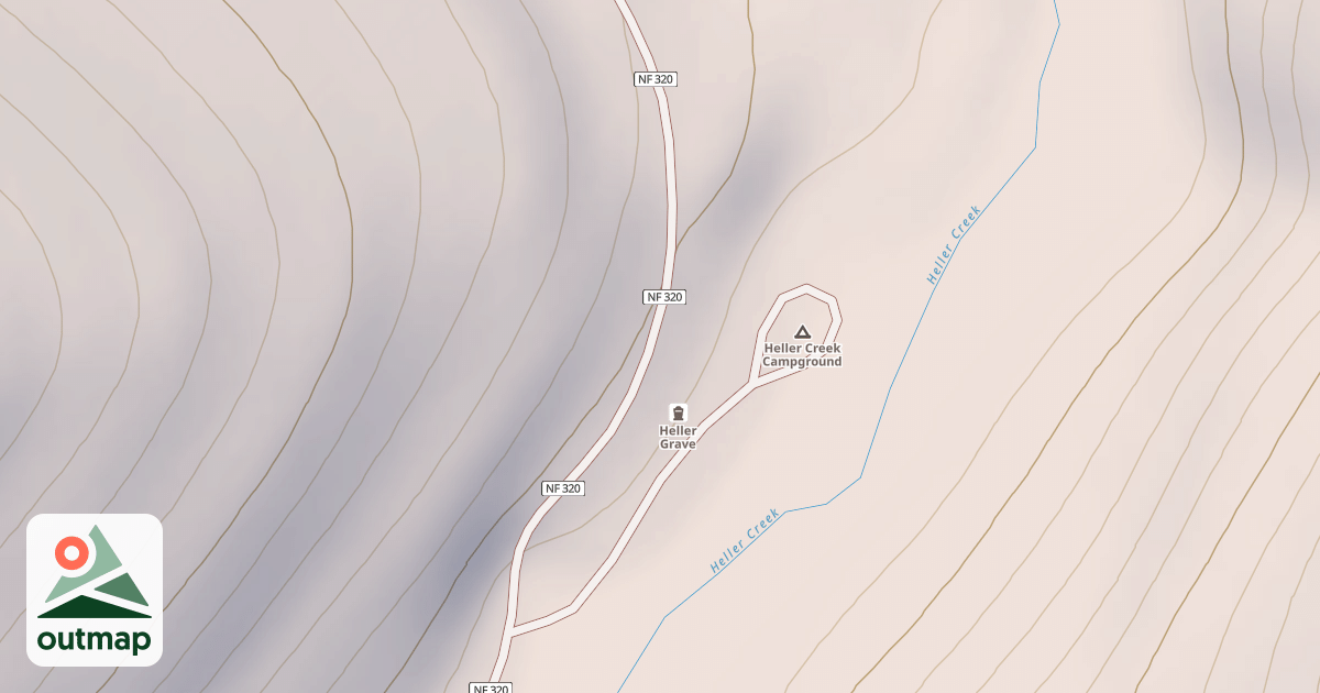 Map of HELLER CREEK
