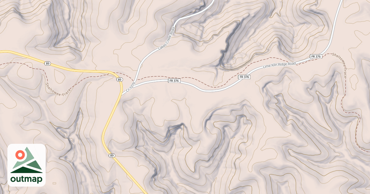 Map of Sheltowee Trace