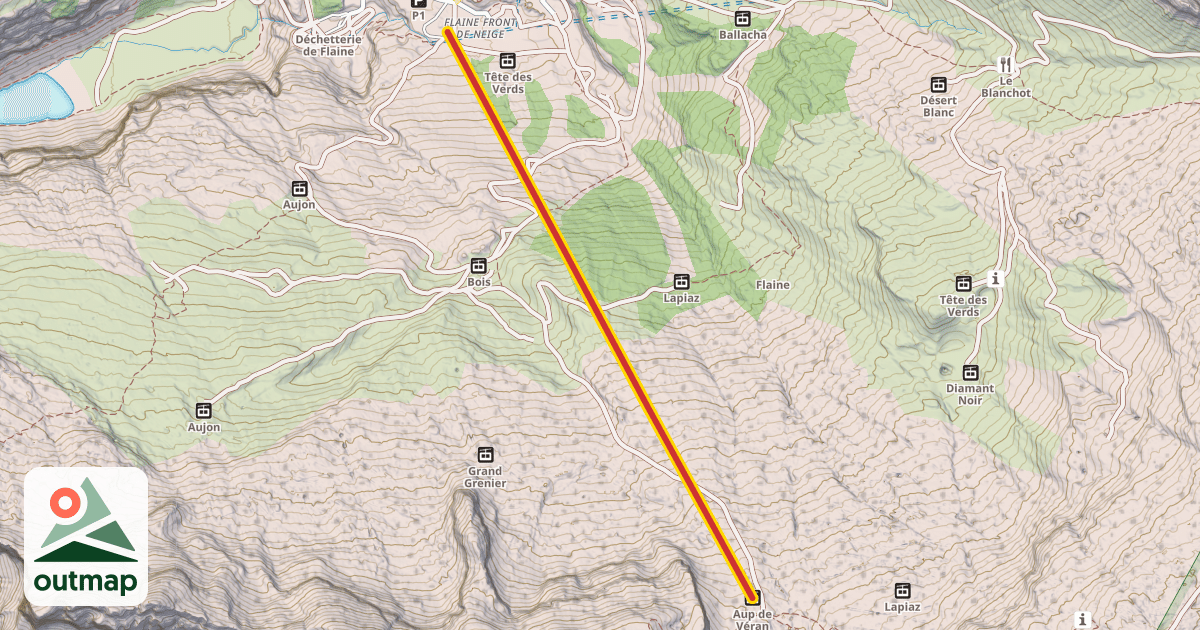 Map of Aup de Véran