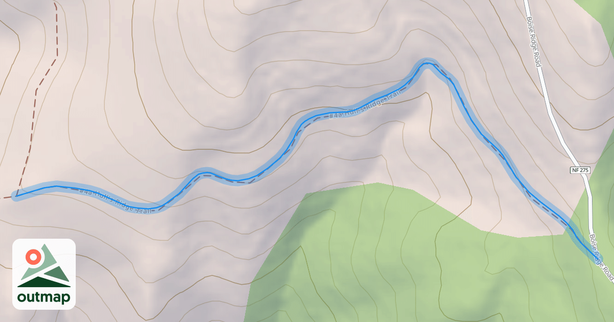Map of #4a Hull's Ridge Trail