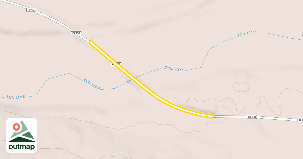 Map of Bally Creek Road