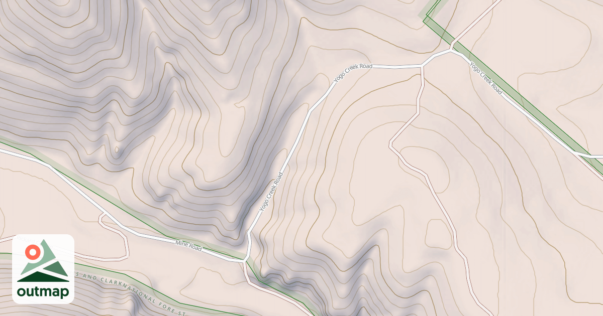Map of YOGO CREEK
