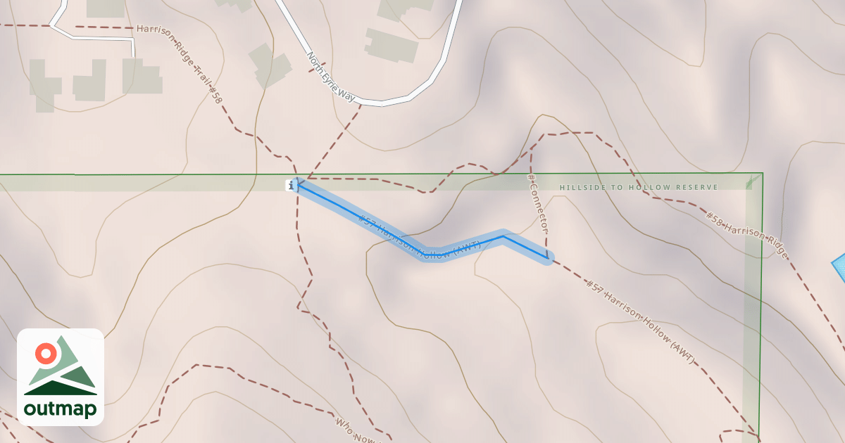 Map of Harrison Hollow Trail