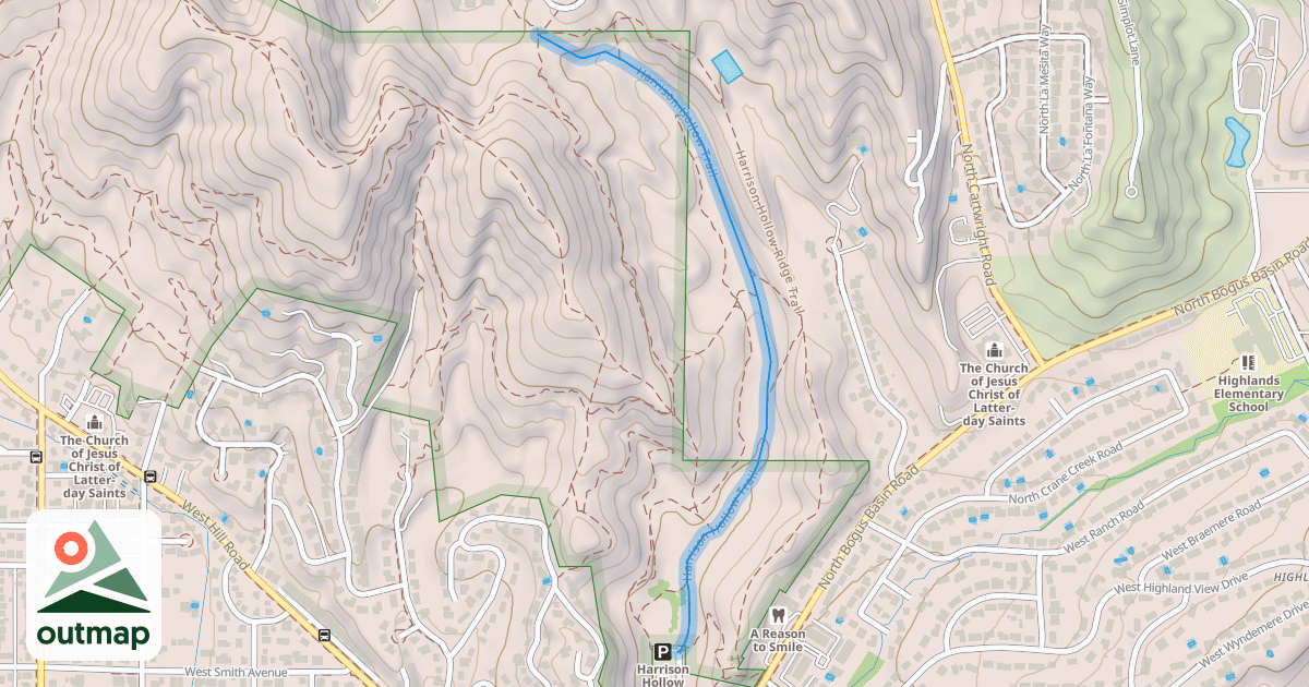 Map of #57 Harrison Hollow (AWT)