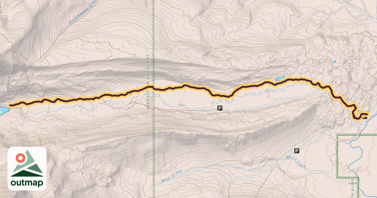 Map of Hell Roaring Trail