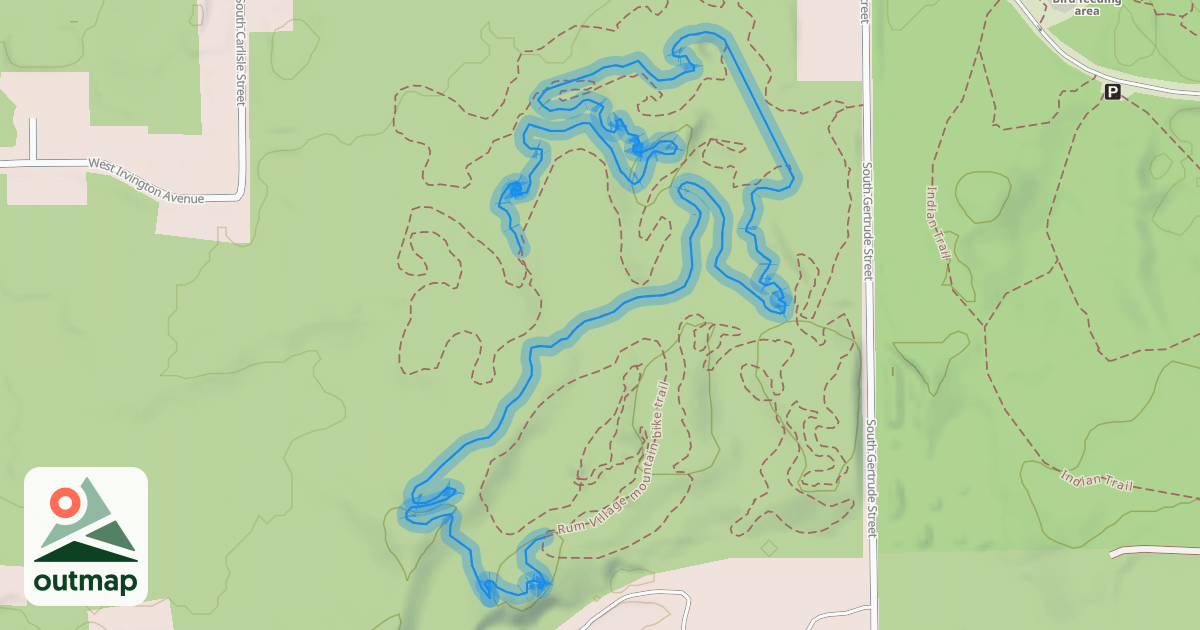 Map of Rum Village mountain bike trail