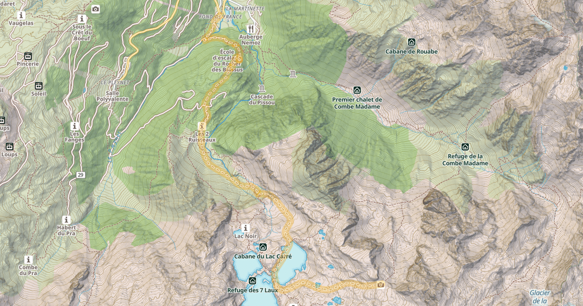 Map preview of Col de Mouchillon — Le Fond de France