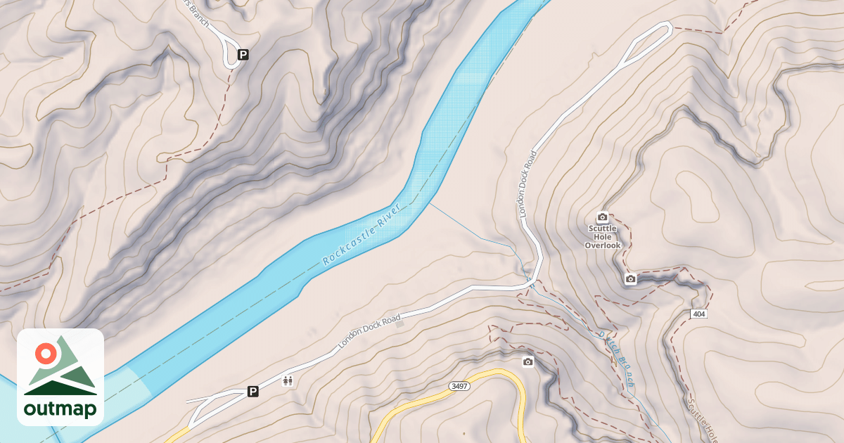 Map of ROCKCASTLE REC AREA in Laurel