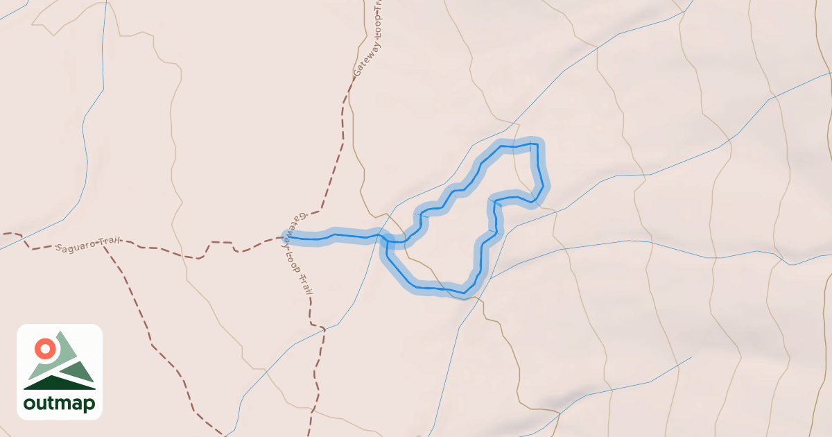 Map of Saguaro Loop Trail