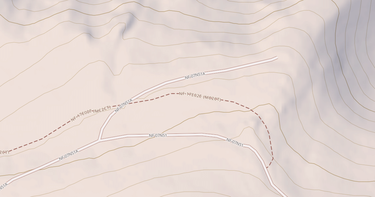 Map preview of USFS Motor Vehicle Use Map Roads {D7EA1BC5-CEDA-405F-AA5F-8A371AFE1708}