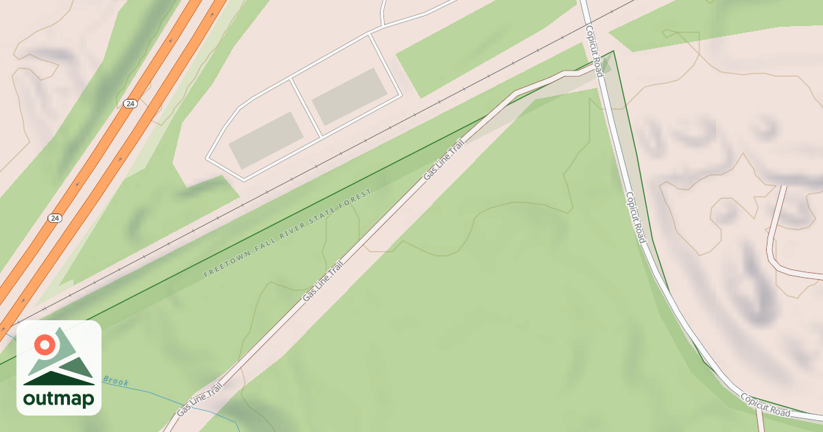 Map of Gas Line Trail