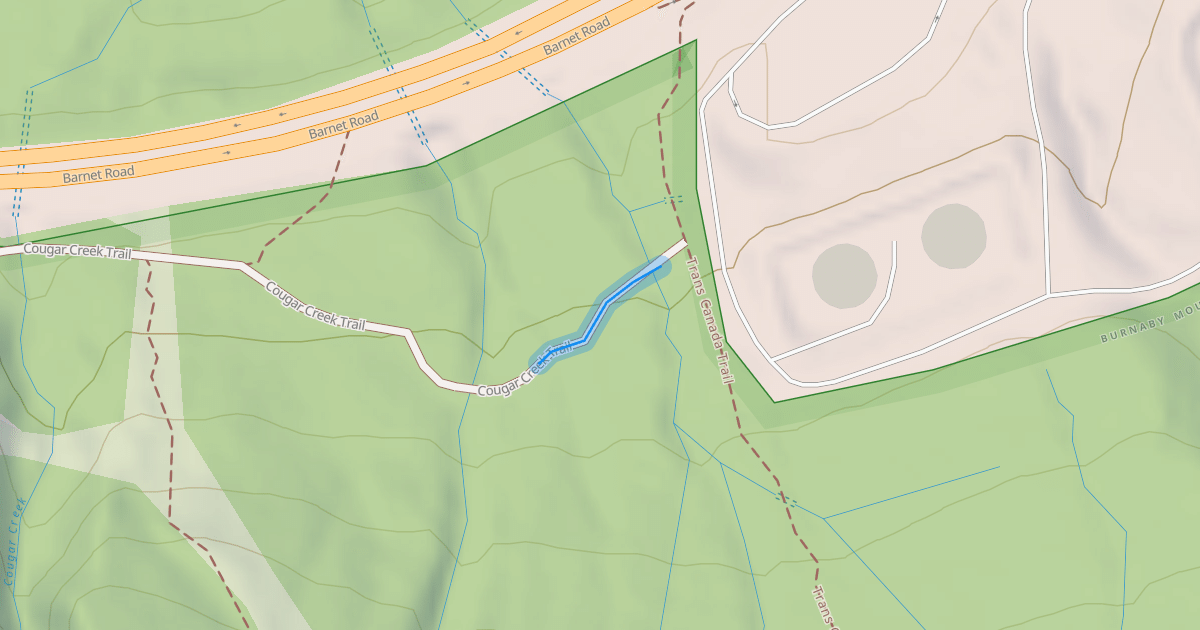 Map preview of Cougar Creek Trail