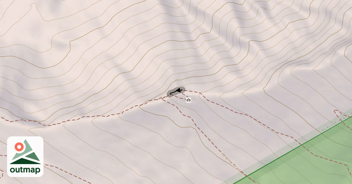 Map of Olallie Trail Downhill Alternate