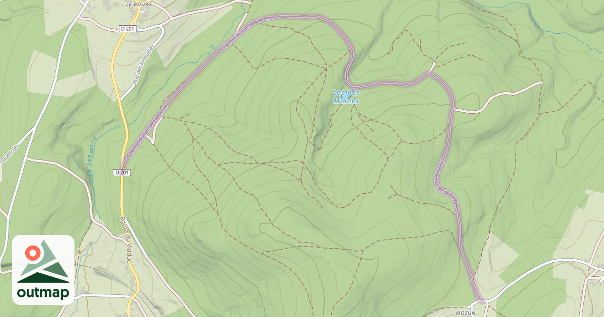Map of Chemin du Lac des Moines