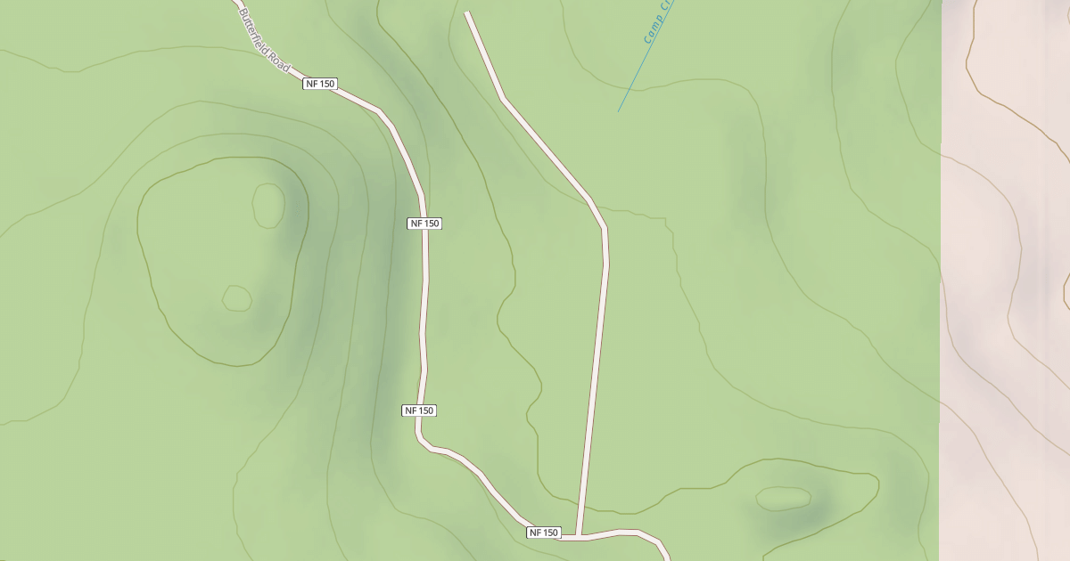 Map preview of USFS National Forest System Roads {5584F7EB-F66E-4761-ABF8-B1AFC4BC14D5}