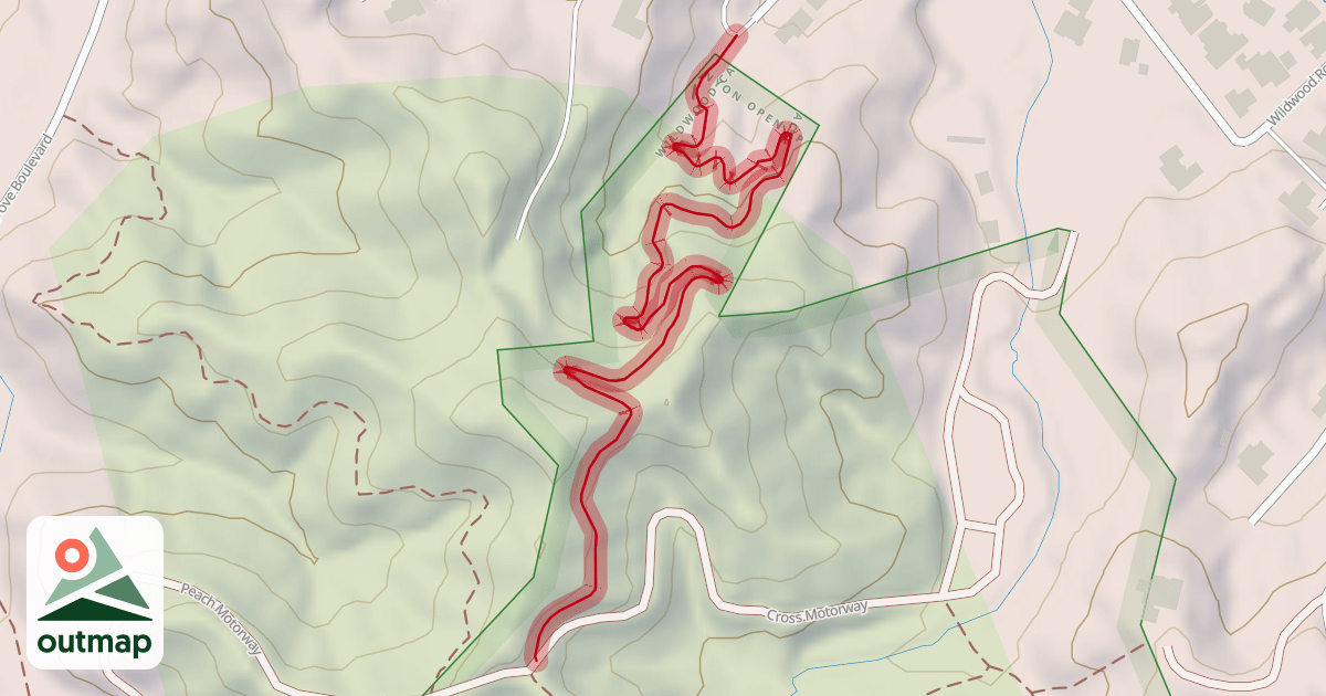 Map of Wildwood Canyon Trail