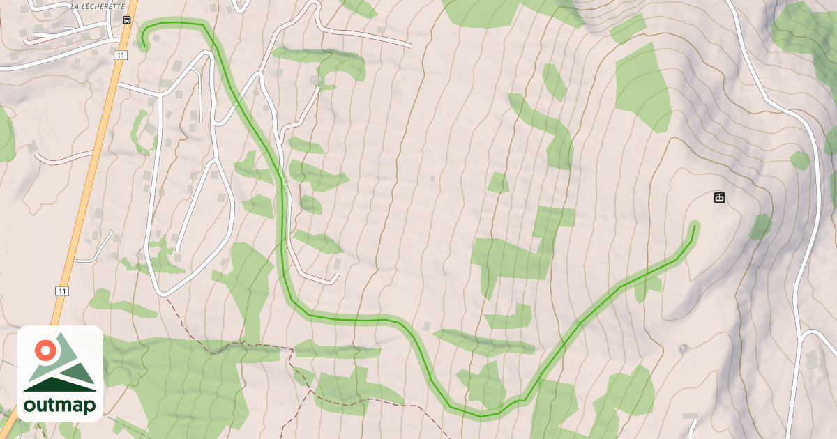 Map of La Lécherette Bleue