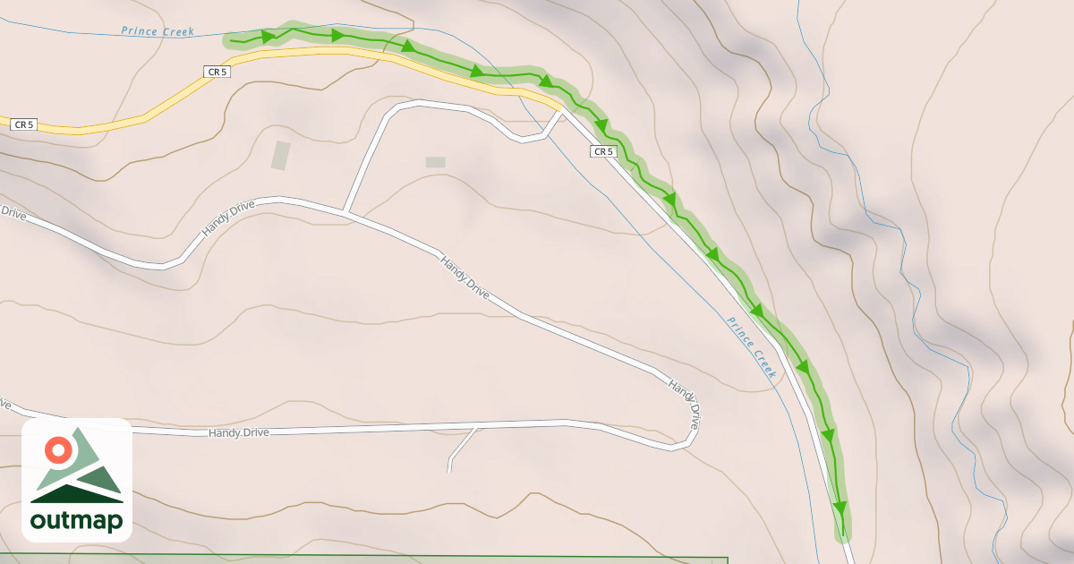Map of Prince Creek Climbing Trail