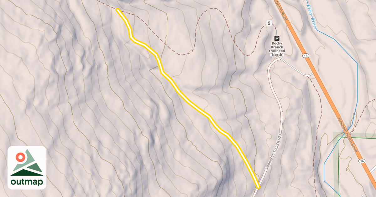Map of Avalanche Brook Ski Trail