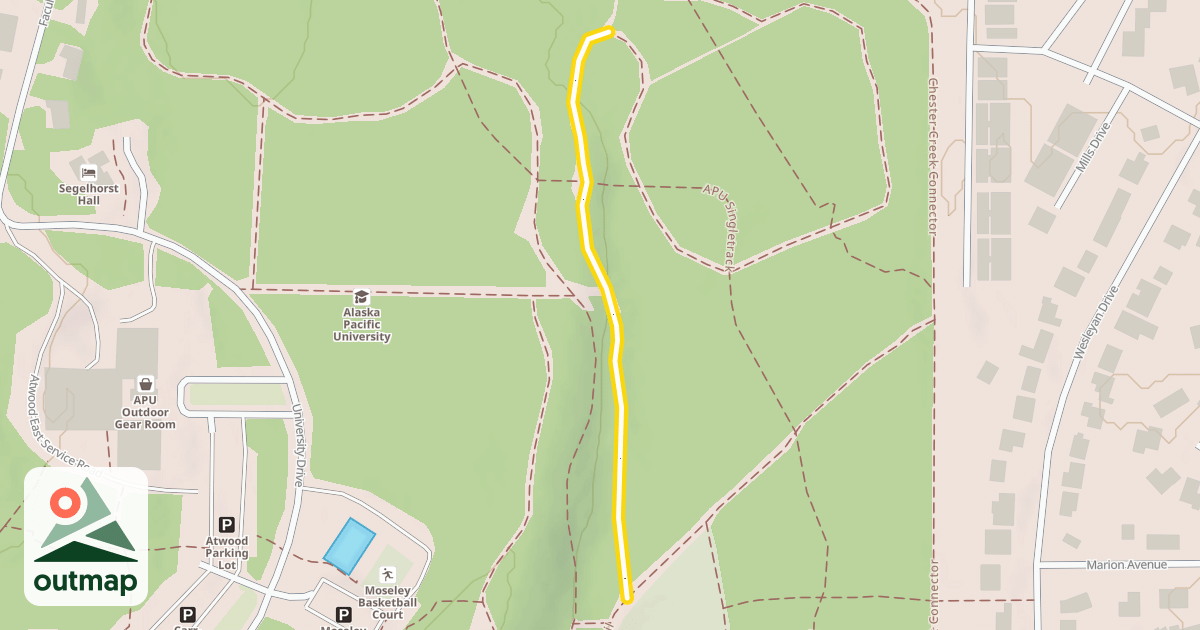 Map of APU Ski Trail