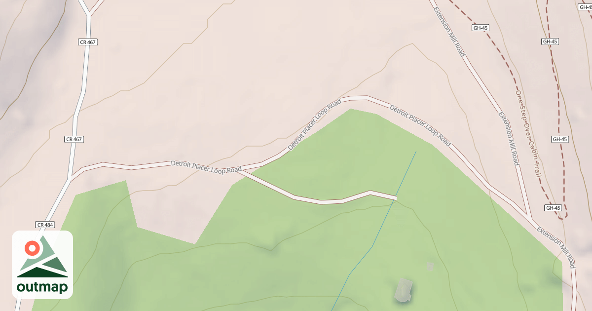 Map of DETROIT PLACER LOOP/CR 483