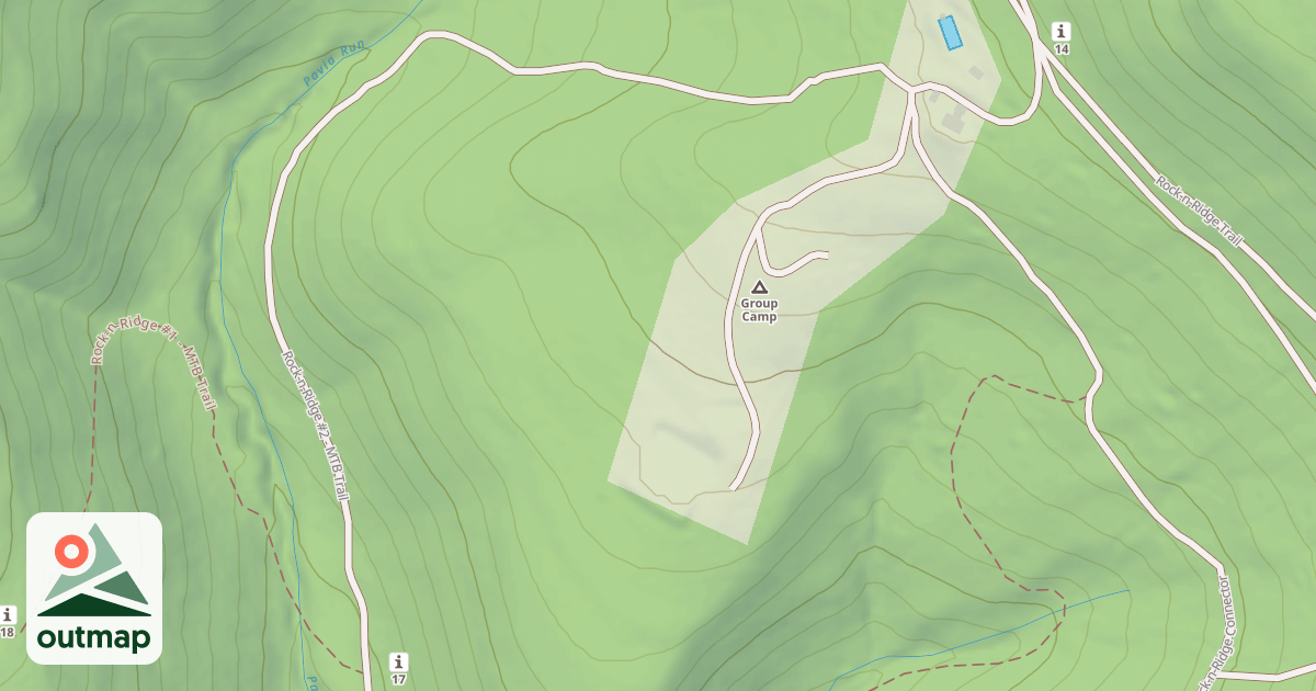 Map of Blue Knob State Park Trails