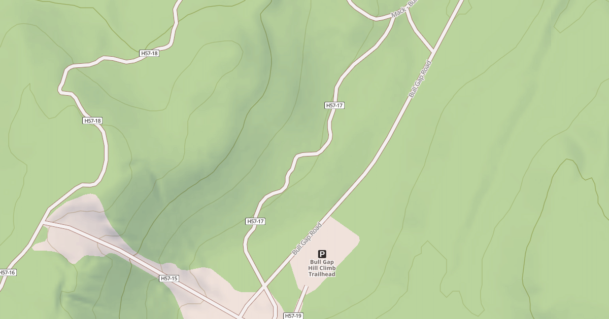 Map preview of BULL GAP HCA ACCESS TRAIL