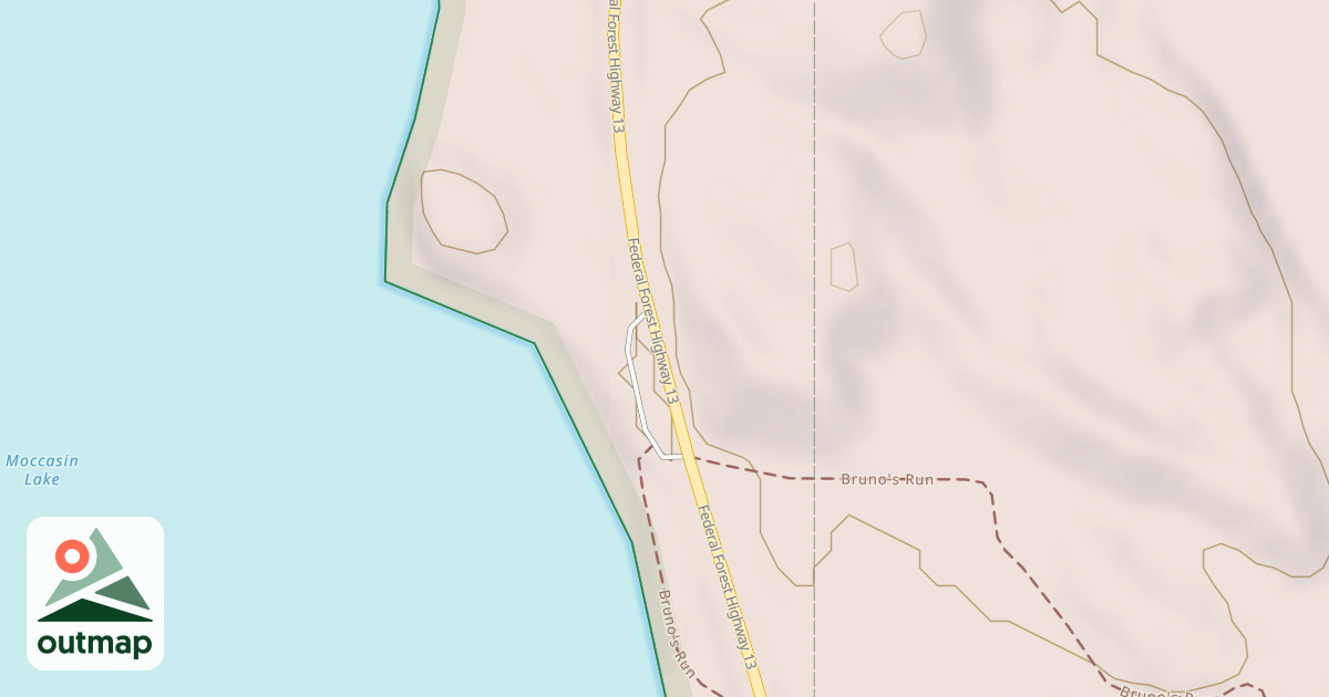 Map of MOCCASIN LAKE