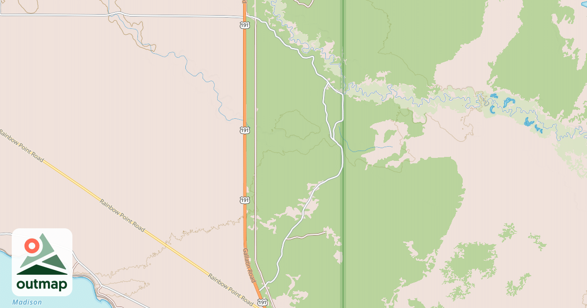 Map of EAST COUGAR CREEK ROAD