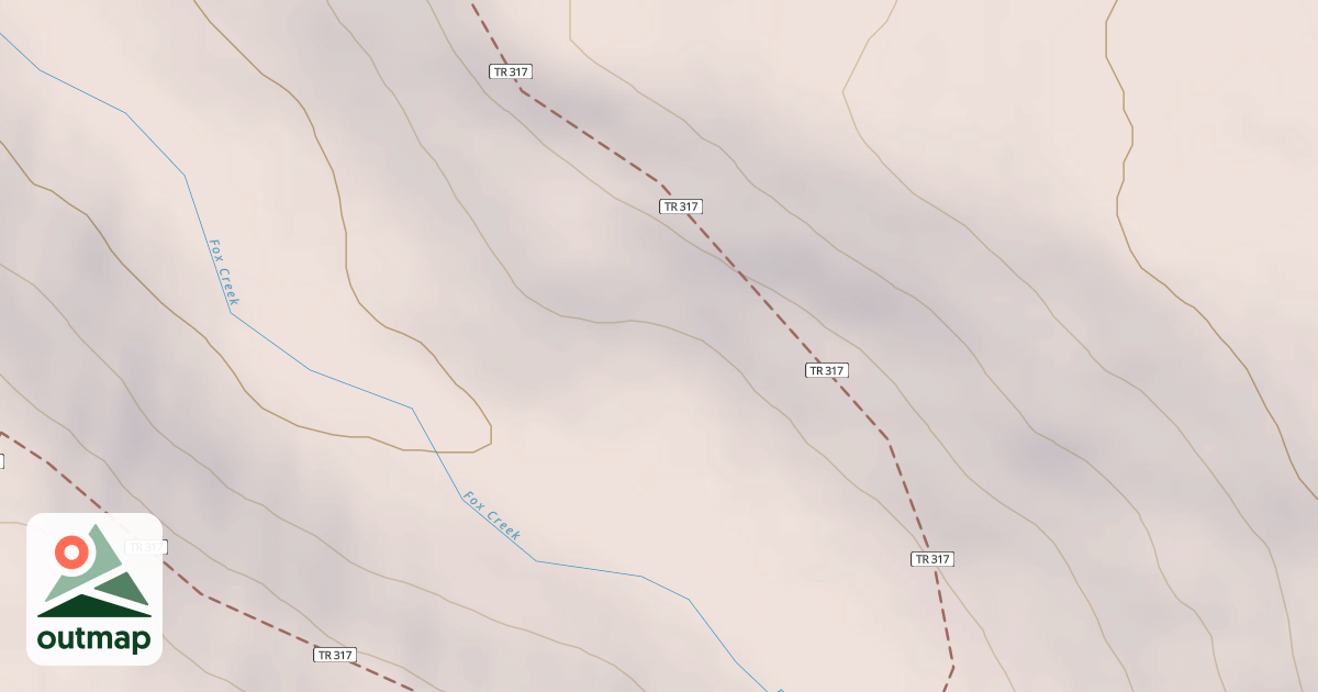 Map of Fox Creek Cabin Trail