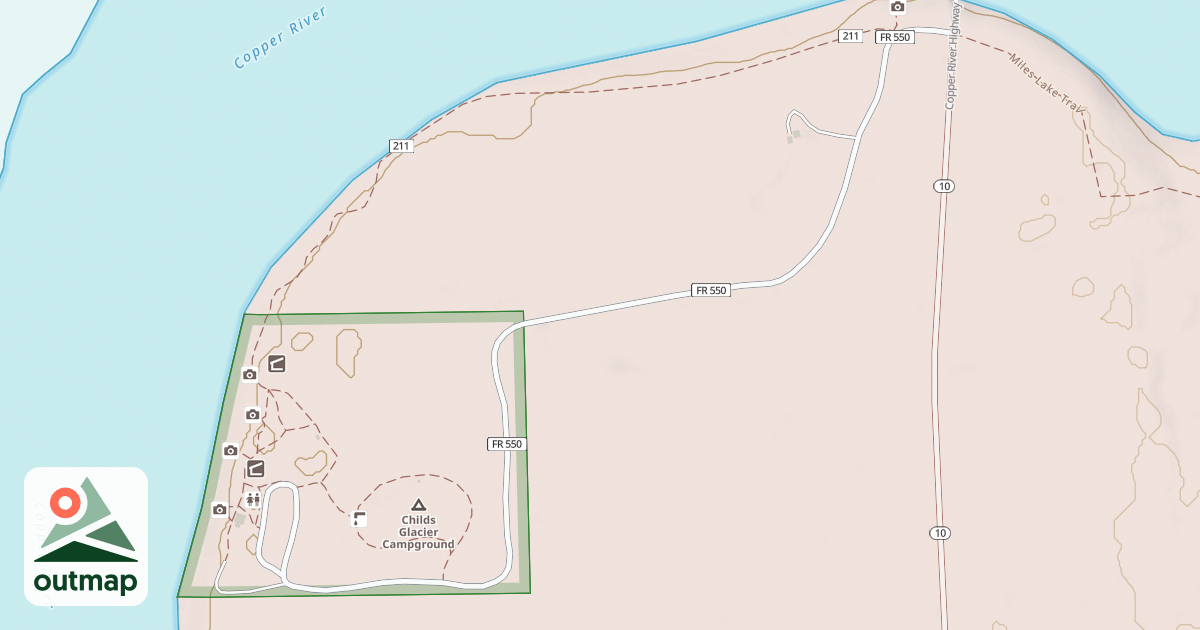 Map of CHILDS GLACIER RD