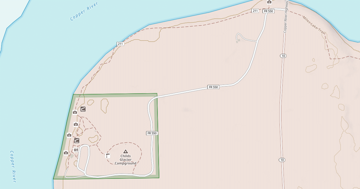 Map preview of CHILDS GLACIER RD
