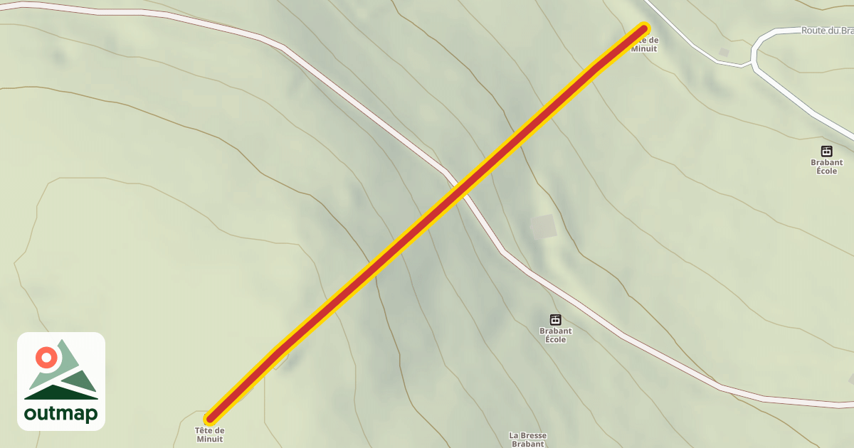 Map of Tête de Minuit