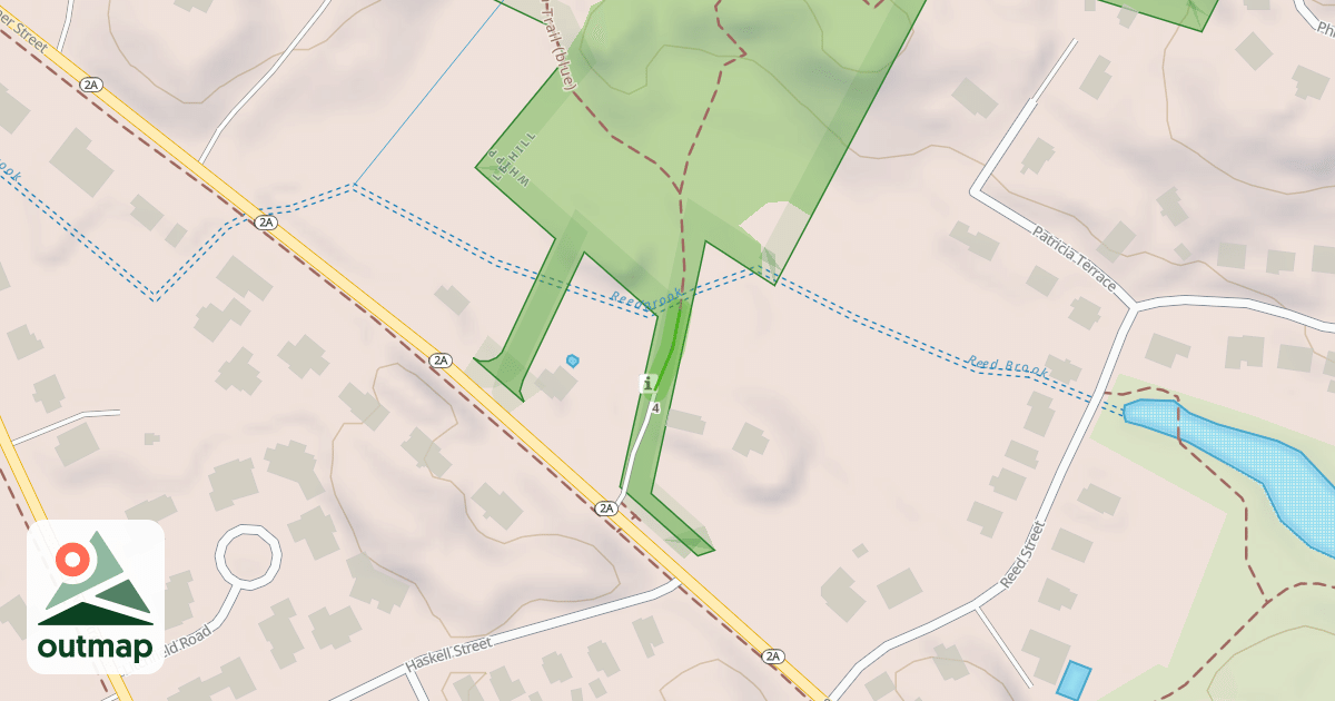 Map of ACROSS Lexington Trail (blue)