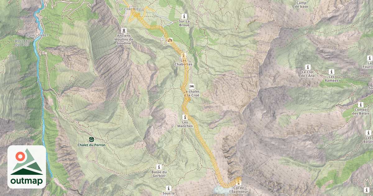 Map of Col de l'Épaisseur — Le Chalmieu