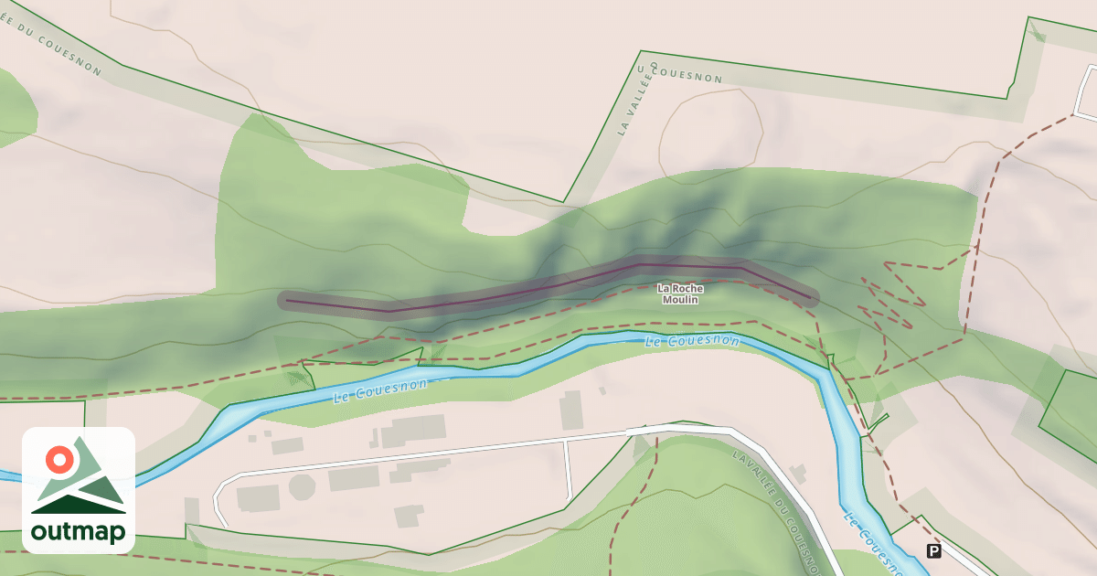 Map of Site d'escalade Les Rochers du Couesnon
