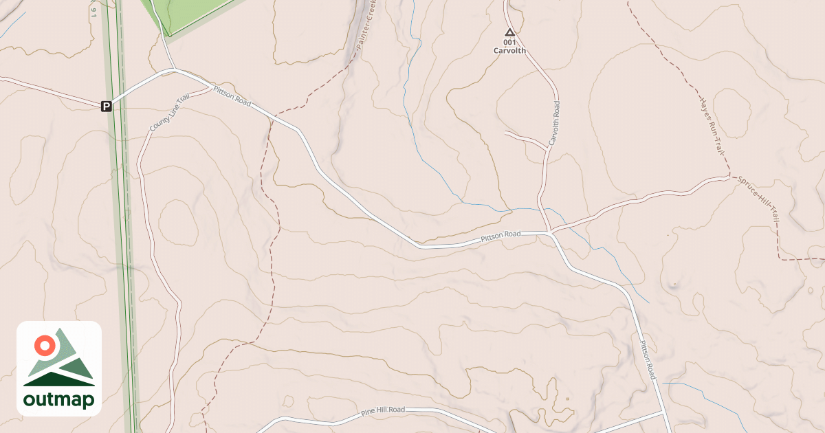Map of Pinchot State Forest - Thornhurst Snowmobile Trails