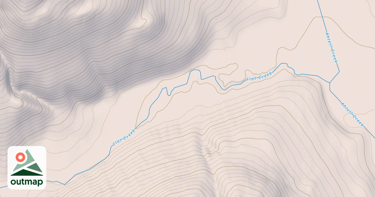 Map of Ahtell Creek