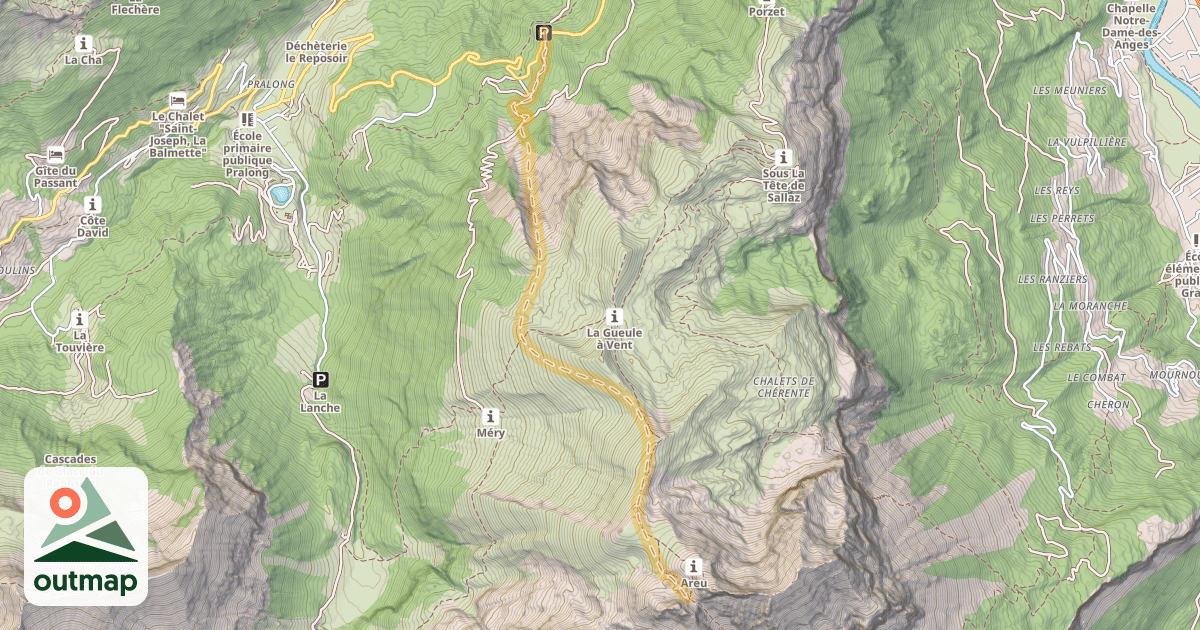 Map of Col de la Forclaz — Brion
