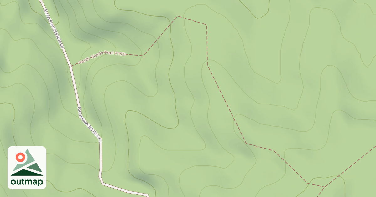 Map of West Creek Spur
