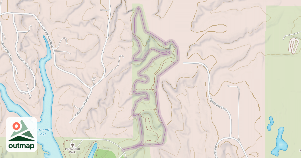 Map of Oldfather Trail in Buffalo