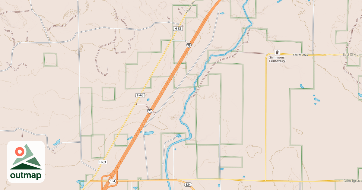 Map of NORTH SERVICE