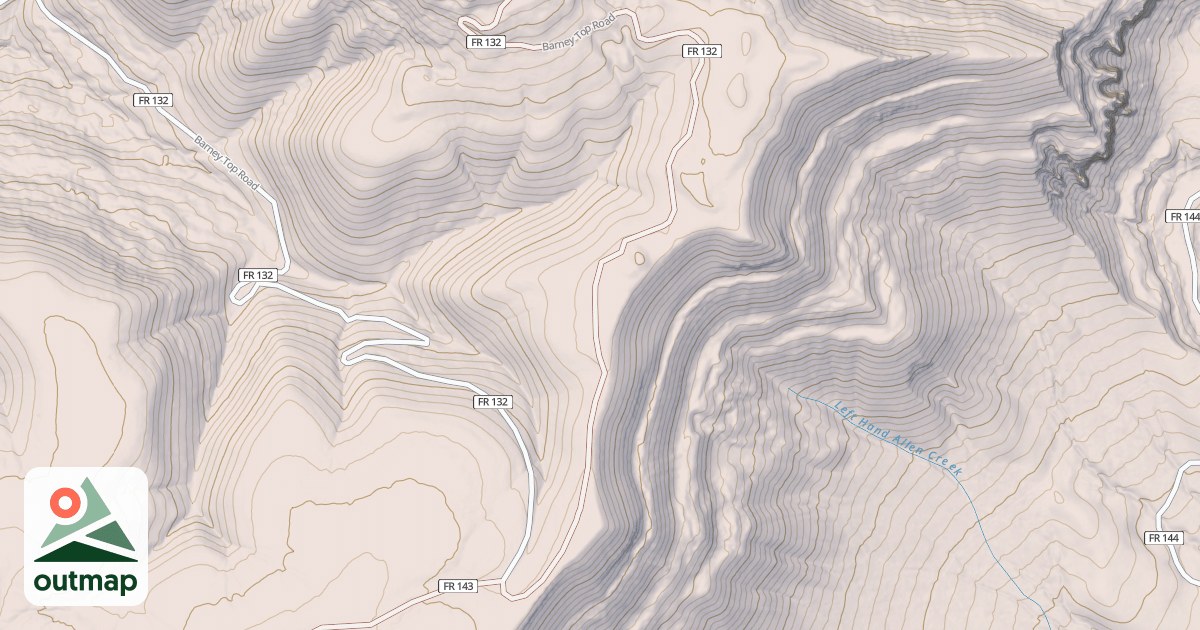 Map of BARNEY TOP