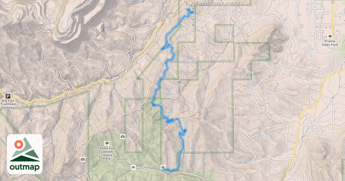 Map of Bonneville Shoreline Trail - Butter Knife Section