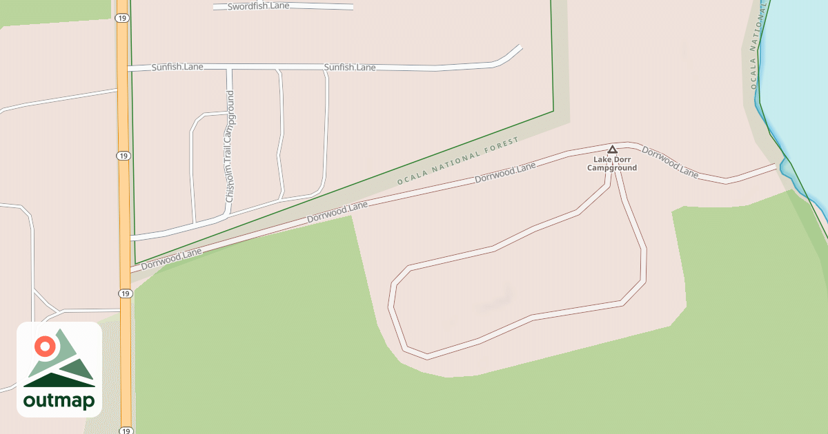 Map of LAKE DORR CAMPGROUND