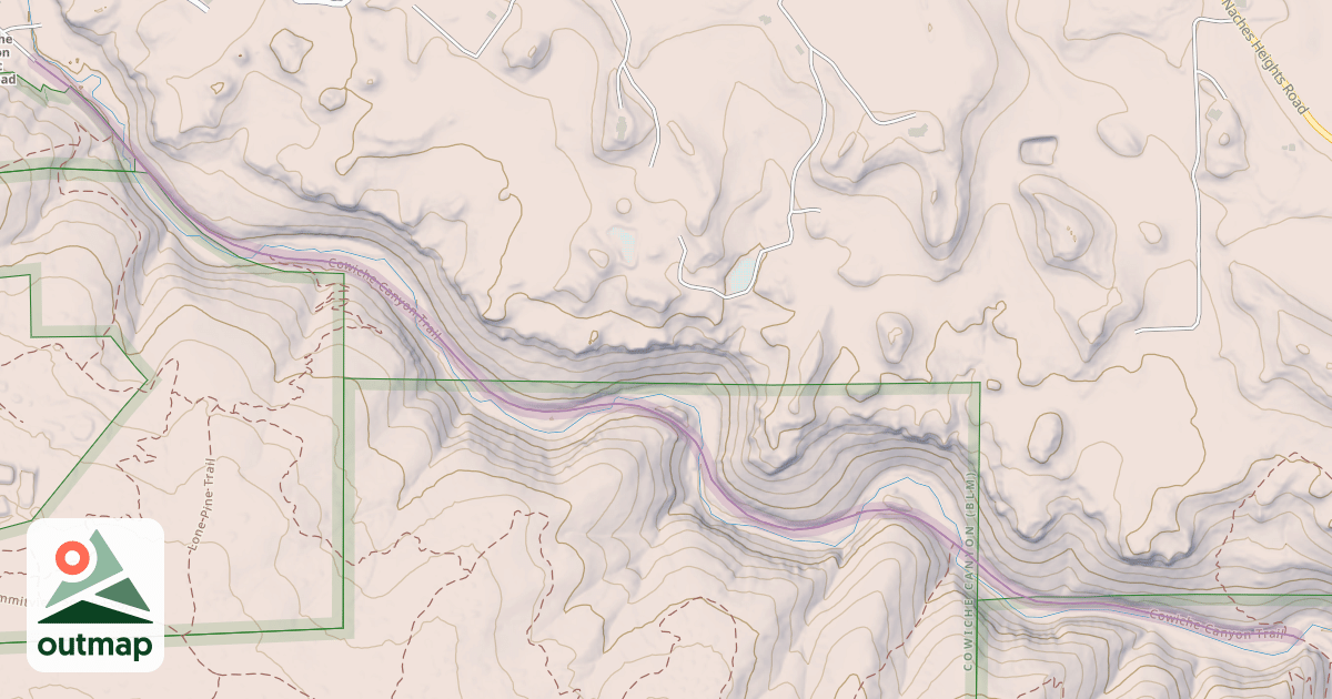 Map of Cowiche Canyon Trail