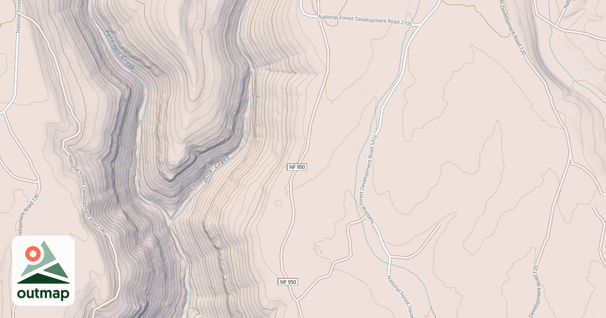 Map of USFS National Forest System Roads {DDCA3E20-5C0E-42C5-BBE1-A74C6D2A2044}