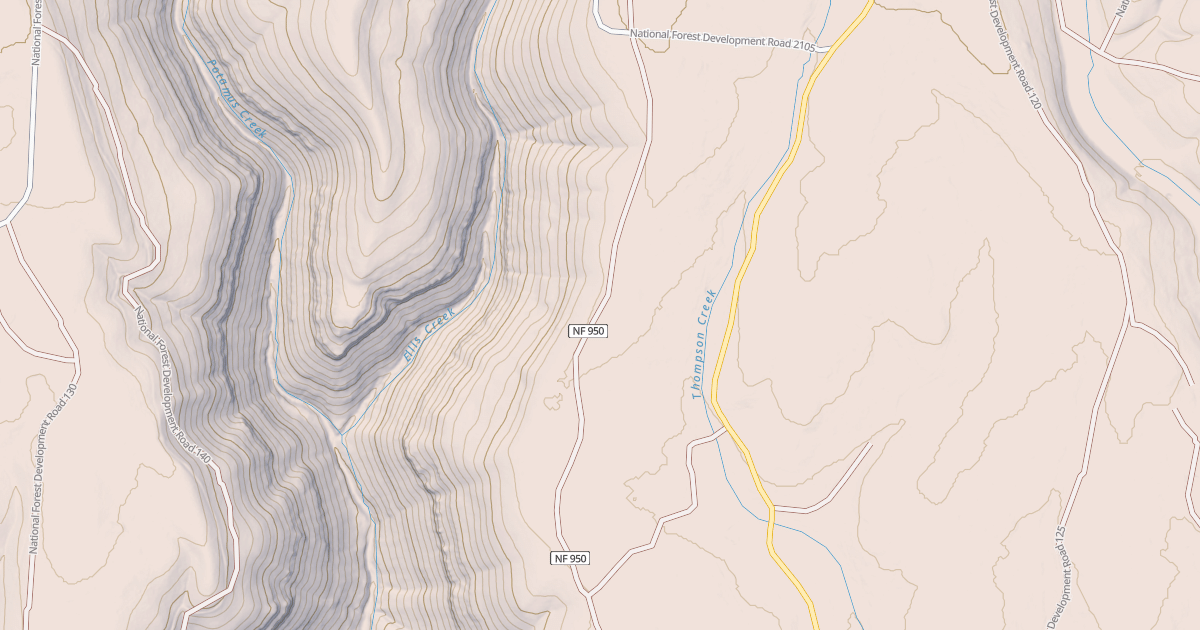 Map preview of USFS National Forest System Roads {DDCA3E20-5C0E-42C5-BBE1-A74C6D2A2044}