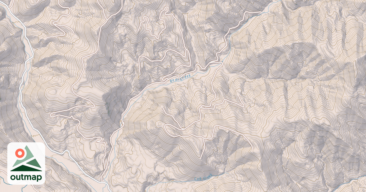 Map of EAST FORK BEAR CREEK